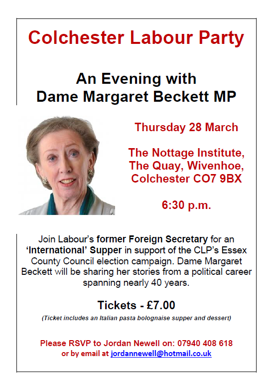 An Evening with Dame Margaret Beckett MP