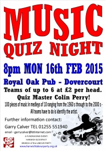 2015-02-16 Labour Music Quiz Night Promo Poster